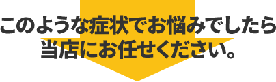 このような症状でお悩みでしたら当店にお任せください。